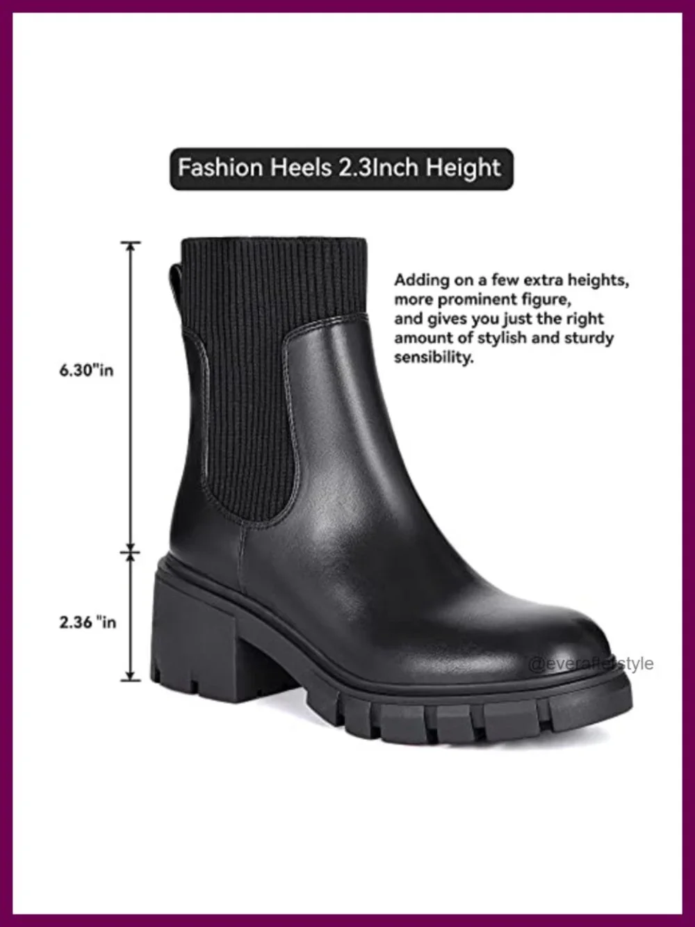 Leather/Suede Chelsea Boots Chunky Lug Sole Platform Ankle Booties